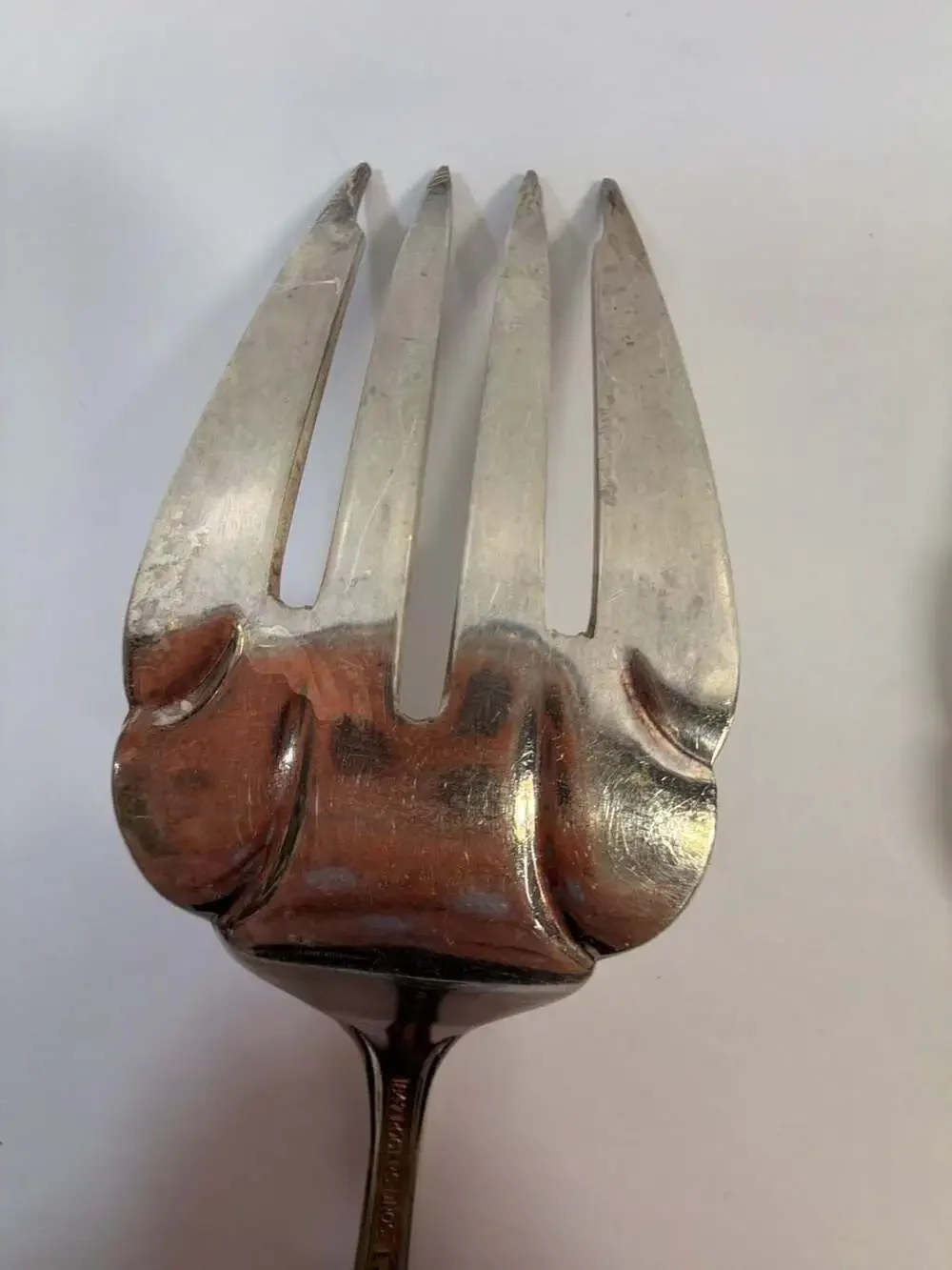 1847 Rogers Bros Heritage Silverplate Serving‎ Spoon and Fork Set